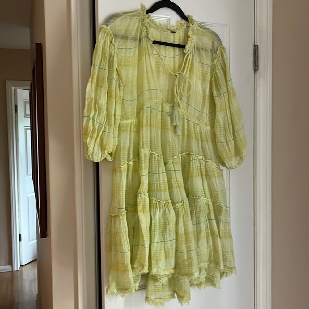 Lime green Free People Dress/Tunic